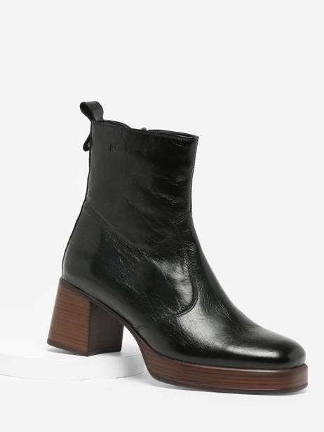 Bottines à Talon Cristel En Cuir Dorking Noir women D9157 vue secondaire 1
