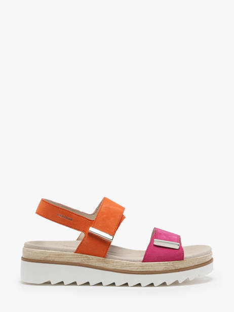 Sandales Velcro Dominica En Cuir Mephisto Rose women P5142376