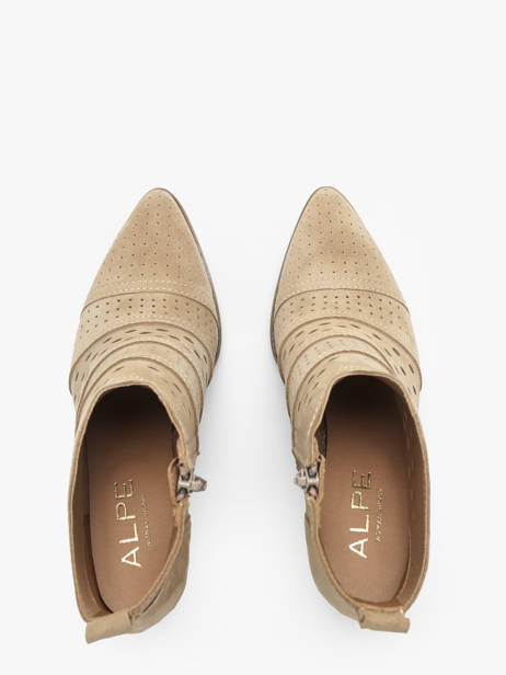 Bottines à Talon City En Cuir Alpe Beige women 53851108 vue secondaire 4