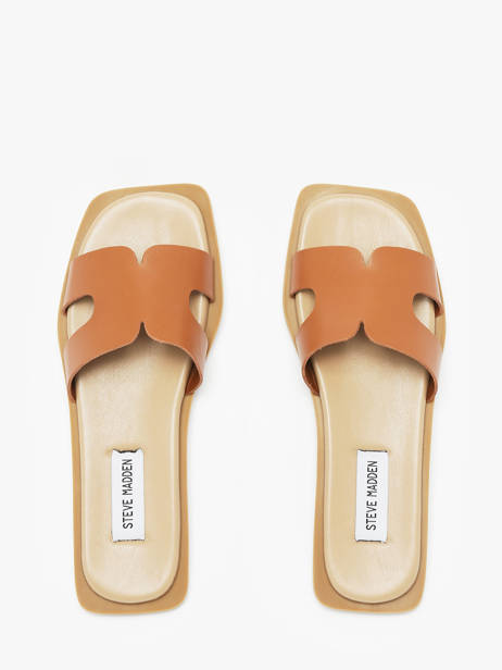 Mules Sofia En Cuir Steve madden Marron women 11003523 vue secondaire 3