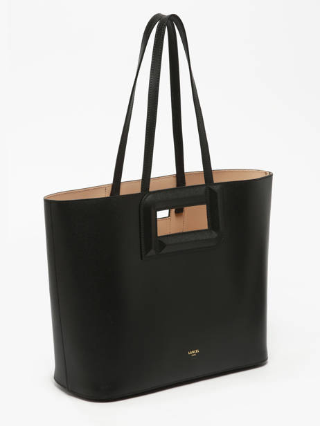 Sac Cabas Angèle Cuir Lancel Noir angele A13361 vue secondaire 3