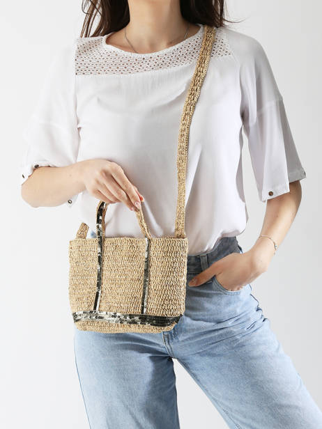 Sac Bandoulière Cabas Raphia Raphia Vanessa bruno Vert cabas raphia 30V40410 vue secondaire 1