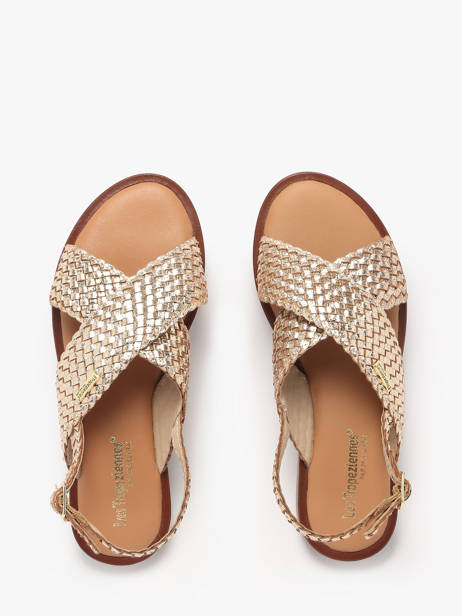 Nu-pieds Doa En Cuir Les tropeziennes Or women DOA vue secondaire 3