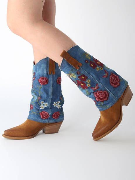 Santiags En Cuir Metisse Multicolore women DX2021 vue secondaire 1