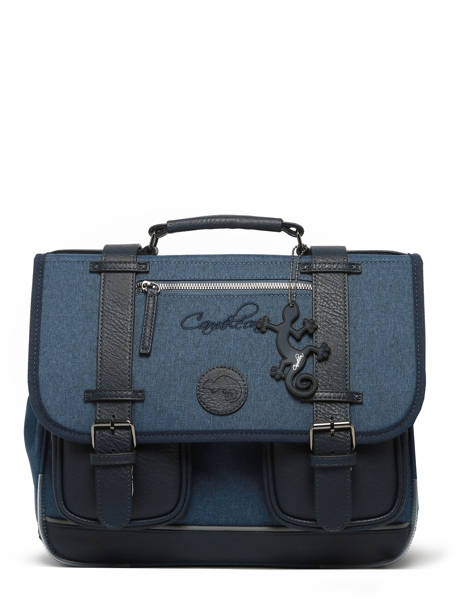 Cartable 2 Compartiments Cameleon Bleu vintage color CA146Q vue secondaire 6