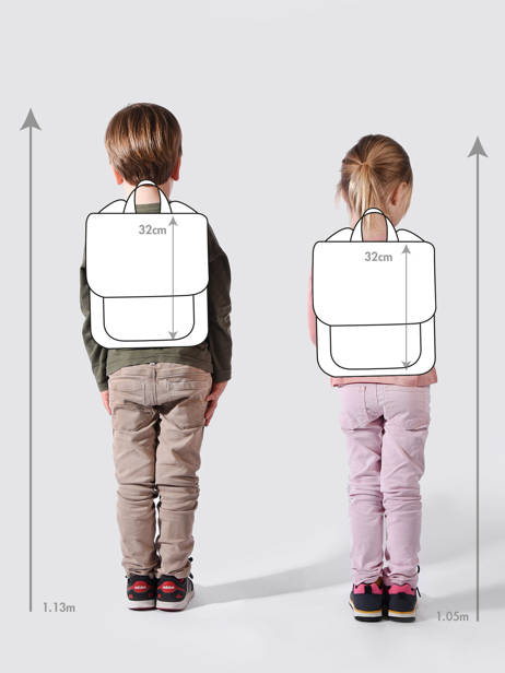 Sac à Dos 1 Compartiment Cameleon Rose vintage fantasy SD33 vue secondaire 1