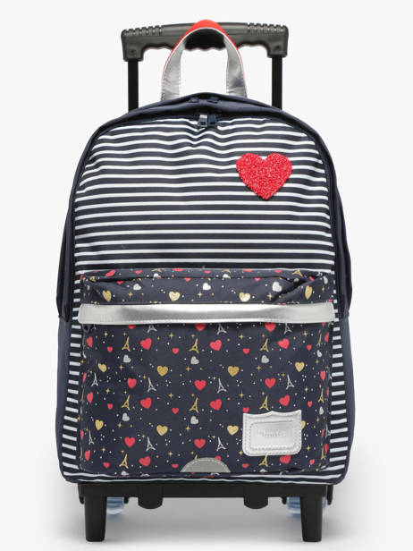 Sac A Dos à Roulettes 2 Compartiments Tann's Bleu les fantaisies f 73321