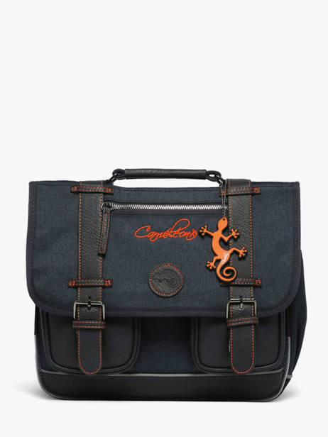 Cartable Enfant 2 Compartiments Cameleon Bleu vintage urban CA35