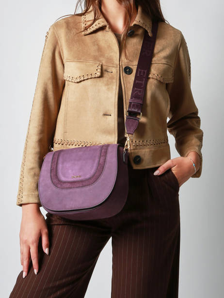 Sac Bandoulière M Lasso Cuir Etrier Violet lasso ELAS152M vue secondaire 1