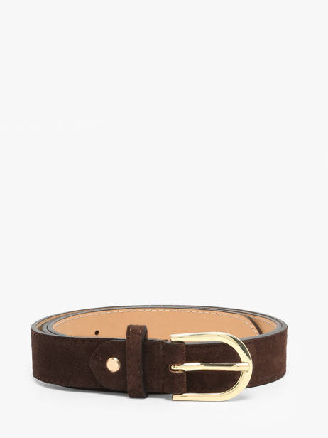Ceinture Réglable Cuir Milano Marron velvet VE25067