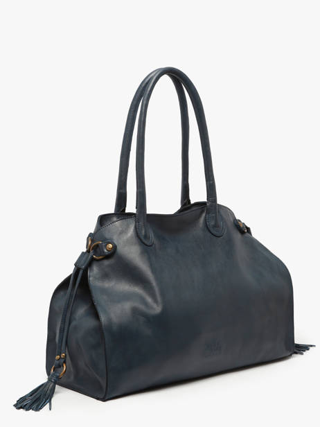 Sac Porté épaule A4 Cow Cuir Basilic pepper Bleu cow BCOW85 vue secondaire 2