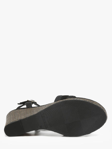 Sandales Talon Compensé En Cuir Tamaris Noir women 44 vue secondaire 4