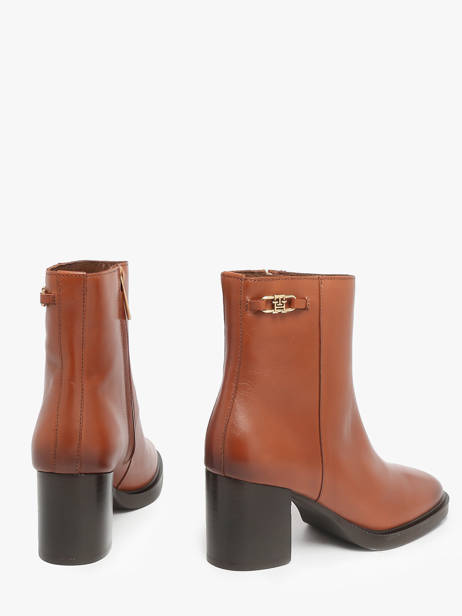 Bottines à Talon En Cuir Tommy hilfiger Marron women 8864GOC vue secondaire 3