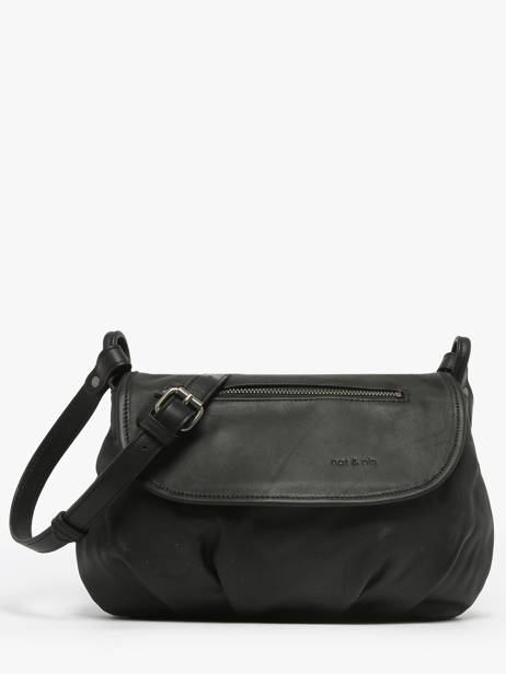 Sac Bandoulière Jen Cuir Nat et nin Noir vintage JEN vue secondaire 1