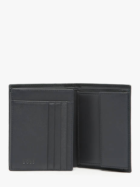 Portefeuille Porte-monnaie Grained Cuir Hugo boss Bleu grained HLO416N vue secondaire 1