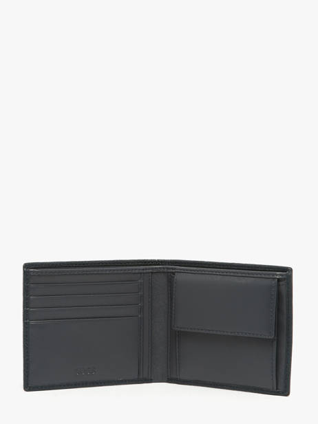 Portefeuille Porte-monnaie Grained Cuir Hugo boss Bleu grained HLM416N vue secondaire 1