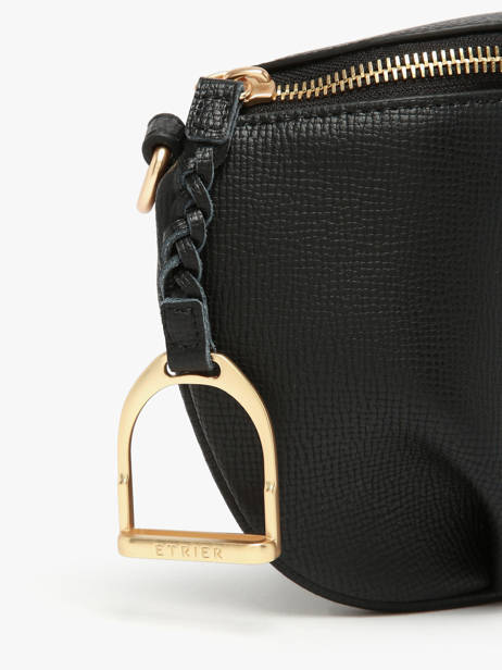 Sac Banane Torsade Cuir Etrier Noir torsade ETOS022M vue secondaire 5