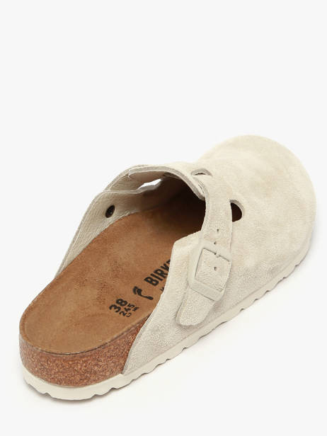 Mules Boston En Cuir Birkenstock Blanc women 1031662 vue secondaire 2