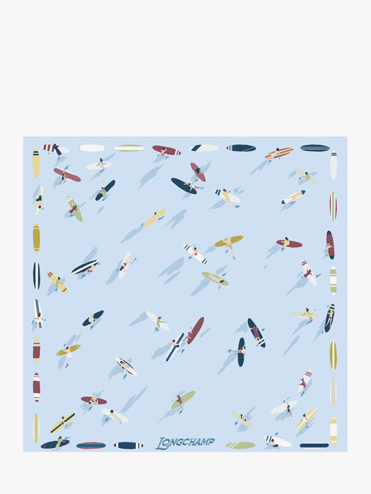 Longchamp Soie gots Etole Bleu