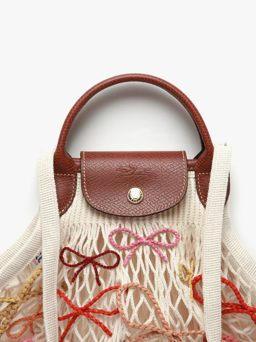 Longchamp Le pliage filet raphia Besaces Beige