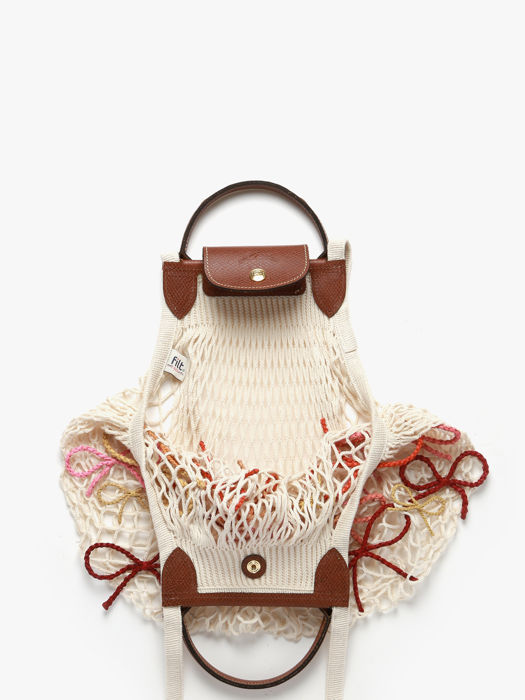Longchamp Le pliage filet raphia Besaces Beige