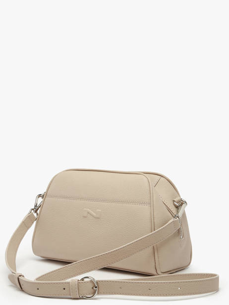 Sac Bandoulière Brenda Cuir Nathan baume Beige state 2 vue secondaire 2