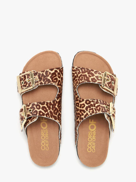 Sandales En Cuir Colors of california Marron women HCBIO502 vue secondaire 3