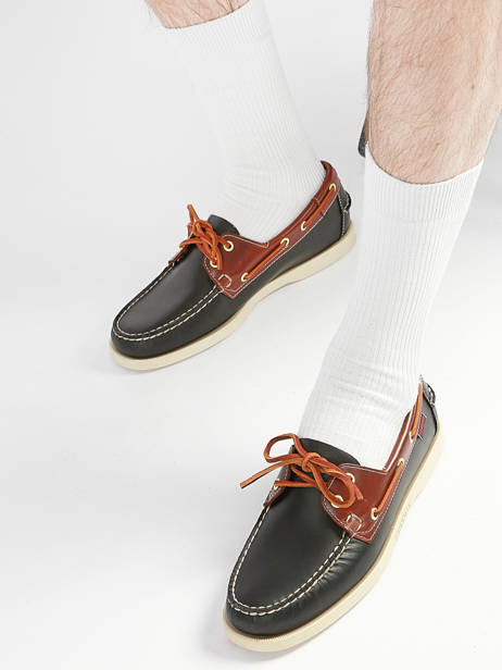 Chaussures Bateau En Cuir Sebago Noir men 7111M7W vue secondaire 1