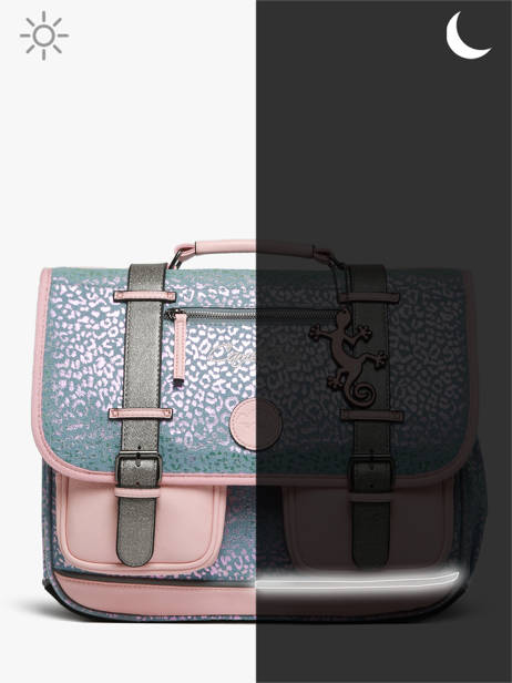 Cartable 2 Compartiments Cameleon Bleu vintage fantasy PBVGCA38 vue secondaire 8