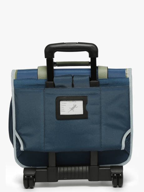 Cartable à Roulettes 2 Compartiments Cameleon Bleu vintage urban PBVBCR38 vue secondaire 5