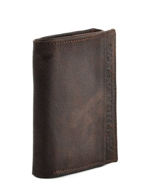 Porte-monnaie Diego Cuir Arthur & aston Marron diego 1438-771 vue secondaire 1