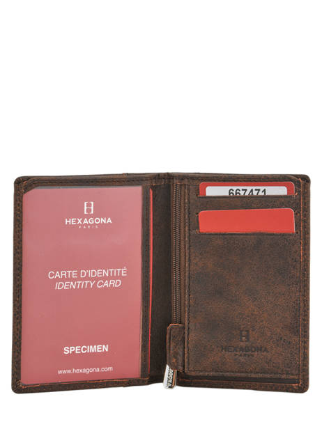 Portefeuille Instinct Cuir Hexagona Marron instinct 667471 vue secondaire 2
