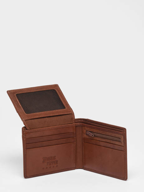 Portefeuille Porte Monnaie Traveler  Cuir Basilic pepper Marron traveler BTRA92 vue secondaire 1